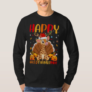 T-shirt Girafe Animal Girafe Heureux Hellothanksmas