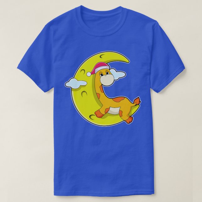 T-shirt Girafe au coucher de la lune (Design devant)