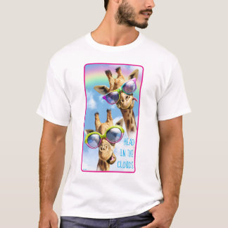 T-shirt Girafe Aux Lunettes De Soleil