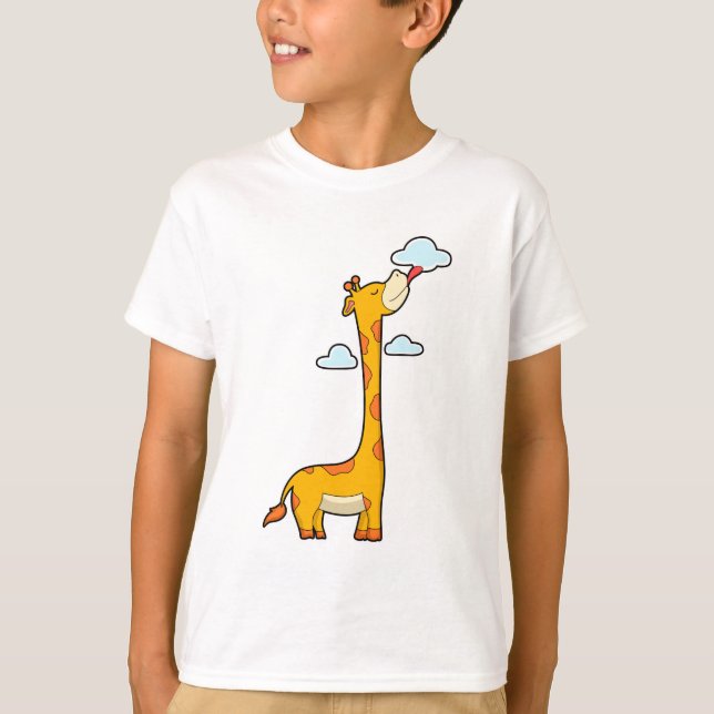 T-shirt Girafe aux nuages (Devant)