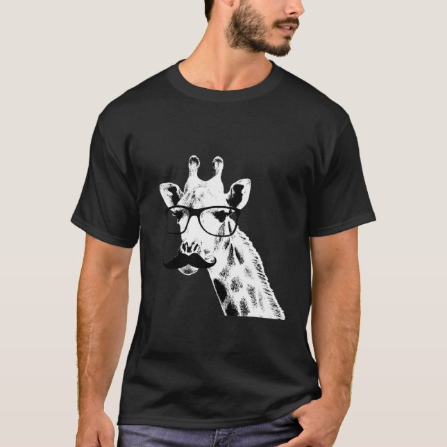 T-shirt Girafe Avec Lunettes (Devant)