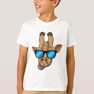 T-shirt Girafe avec lunettes de soleil