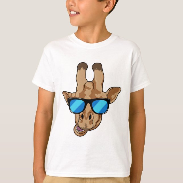 T-shirt Girafe avec lunettes de soleil (Devant)
