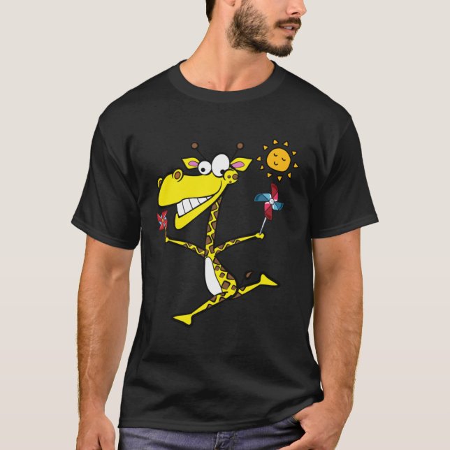 T-shirt Girafe Avec Roues (Devant)