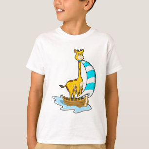 T-shirt Girafe avec voilier