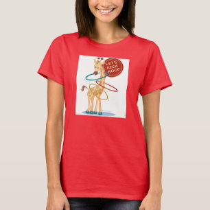 T-shirt Girafe de Hooping de cou : Pièce en t de burn-out