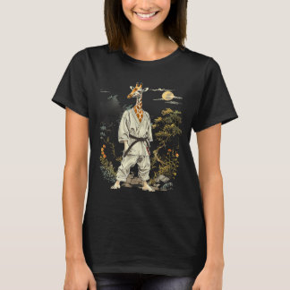 T-shirt Girafe de kickboxing arts martiaux karaté Jiu-Jits