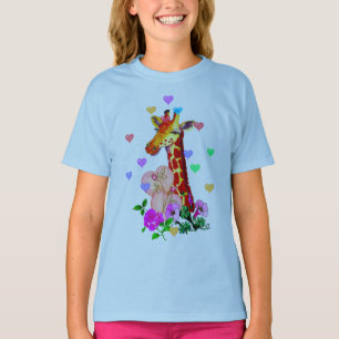T-shirt Girafe de Saint-Valentin