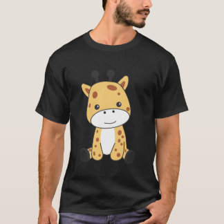T-shirt Girafe Douces Animaux Pour Girafes Zoo Animal frie