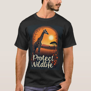 T-shirt Girafe du débardeur de la savane
