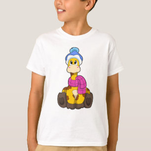 T-shirt Girafe en hiver avec Casquette et écorce