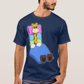 T-shirt Girafe endormie avec oreiller de couverture