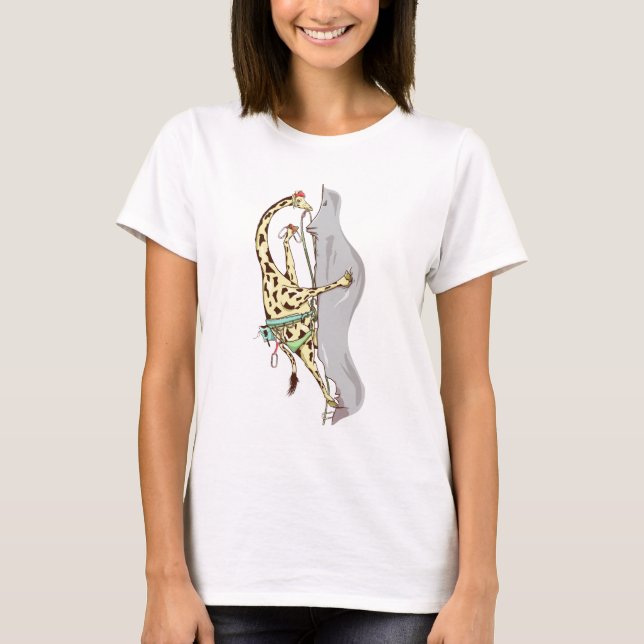 T-shirt Girafe escalade sportive escalade rock (Devant)