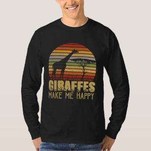 T-shirt Girafe Faune Rétro Afrique Animal sauvage en safar