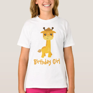 T-shirt Girafe, fille d'anniversaire
