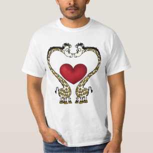 T-shirt Girafe-Hommes de T Chemise-Valentine, garçon,