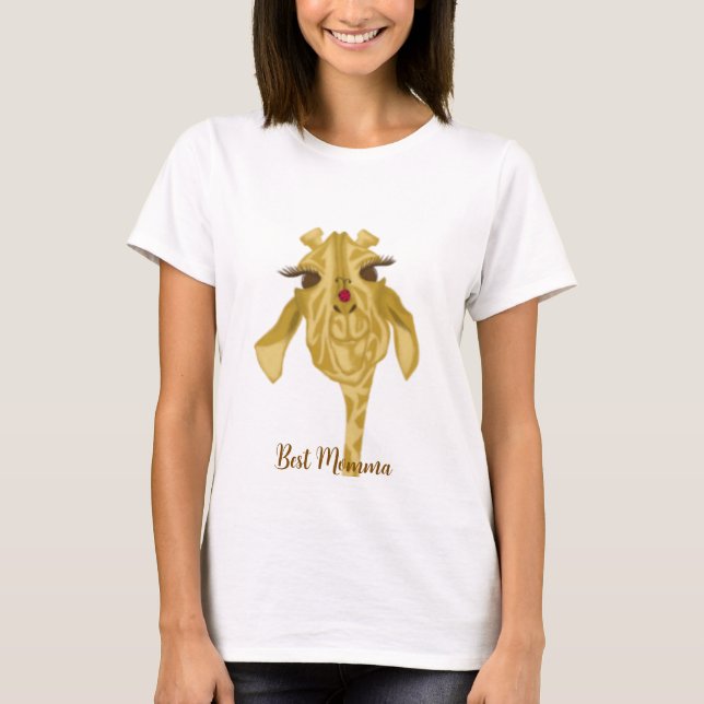 T-shirt Girafe Mignonne Et Colorée (Devant)