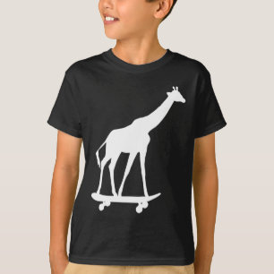 T-shirt Girafe Skateboard Planche à roulettes