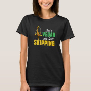 T-shirt Girafe végane qui aime sauter à la corde