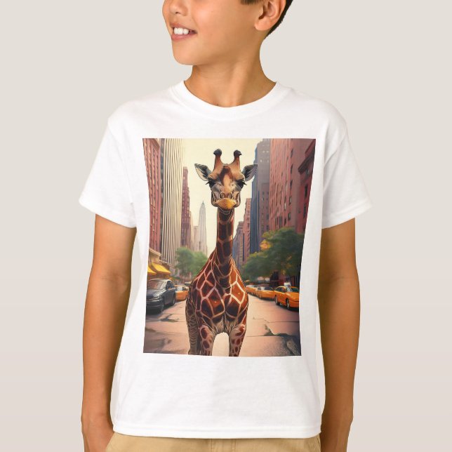 T-shirt Giraffe à New York (Devant)
