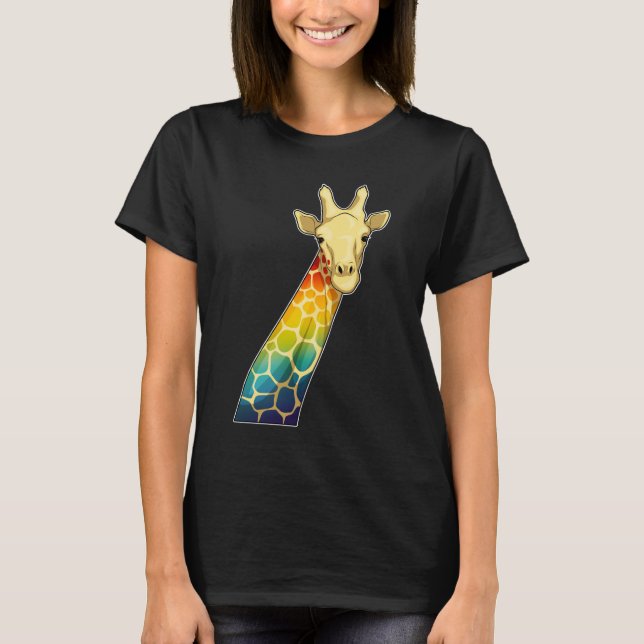 T-shirt Giraffe Arc-en-ciel (Devant)