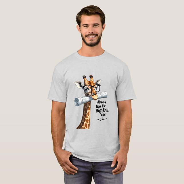 T-shirt Giraffe Architect Tee - A la vue haute altitude (Devant entier)