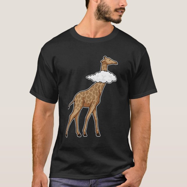 T-shirt Giraffe avec nuage (Devant)