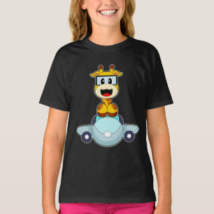 T-shirt Giraffe Avion Pilote