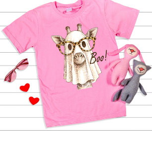 T-shirt Giraffe Boo Costume Halloween Hommes Femmes Filles