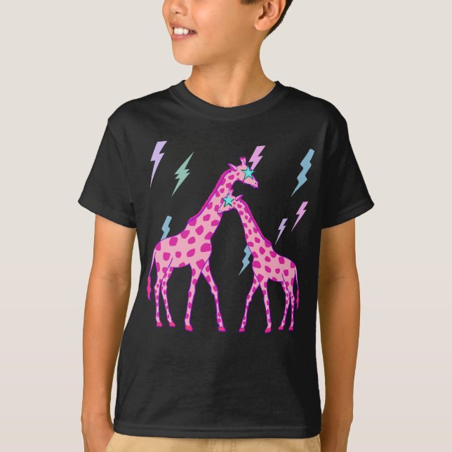 T-shirt Giraffe d'art preppy, Art Preppy, Louveur de Giraf (Devant)
