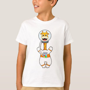 T-shirt Giraffe en astronaute en costume