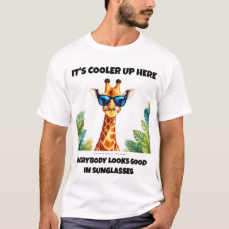 T-shirt Giraffe en Lunettes de soleil Tee - Humour climati