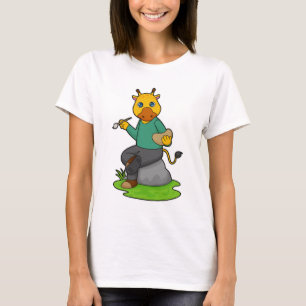 T-shirt Giraffe en peintre avec pinceau