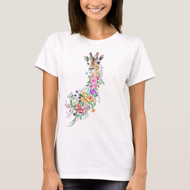 T-shirt Giraffe florale (Devant)