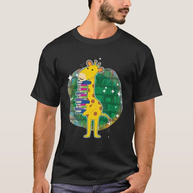 T-shirt Giraffe Lire Lecture Lecteur Livre Livres Littérat (Devant)