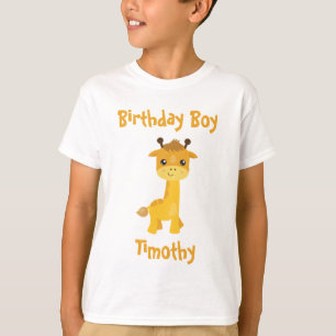 T-shirt Giraffe pour garçon d'anniversaire