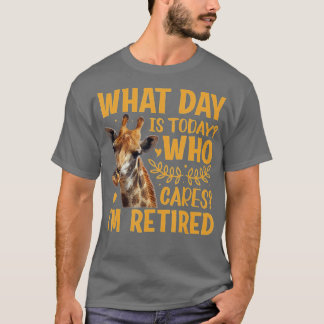 T-shirt Giraffe - Quel jour est-ce aujourd'hui qui s'intér