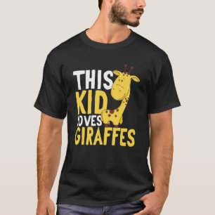 T-shirt Giraffe Safari Animaux Ce Enfant Aime Les Giraffes