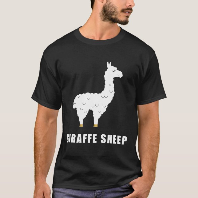 T-shirt GIRAFFE SHEEP Funny Llama mème animal mème interne (Devant)