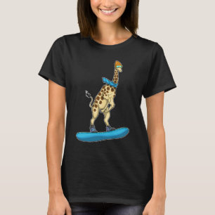 T-shirt Giraffe Snowboard Sports d'hiver