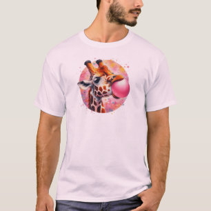 T-shirt Giraffe soufflante Boule gomme Imprimer