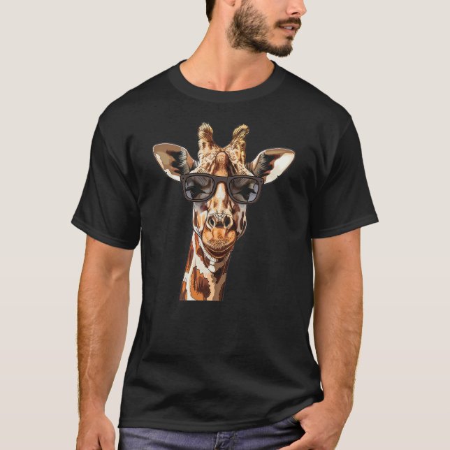 T-shirt Giraffe Sunglasses (Devant)
