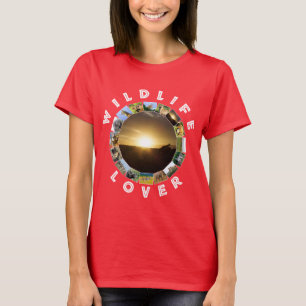 T-shirt Giraffe Sunset, amante de la faune africaine