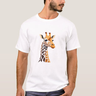 T-shirt Giraffe Vector Art Animal Moderne Graphique Urbain