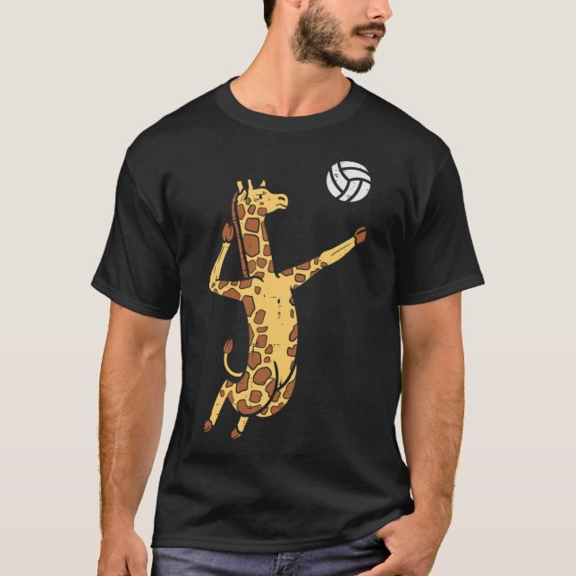 T-shirt Giraffe Volleyball Spike Sert Joueur classique T-S (Devant)