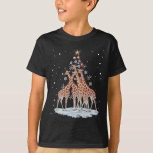 T-shirt Giraffes Arbre de Noël Giraffe Arbre de Noël Joyeu