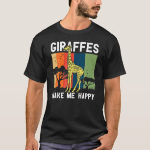 T-shirt Giraffes me rendent heureux Giraffe Zoo Animaux