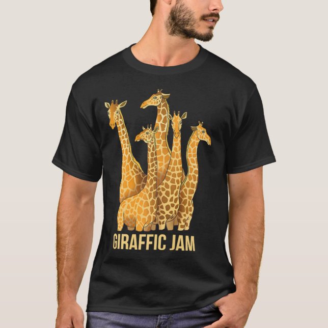 T-shirt Giraffic Jam Funny Giraffe Trafic Pun classique T- (Devant)