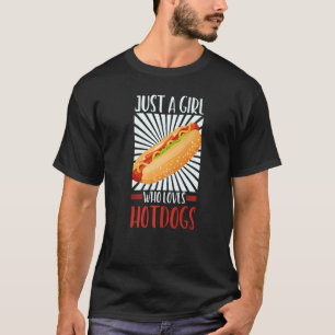 T-shirt Girl Hotdog Fast Food Grilling