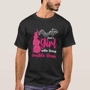 T-shirt Girl Love Double Basse Contrabass Jazz Music